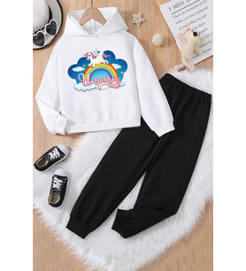 Çocuk Unicorn Eşofman Takımı (Gri)