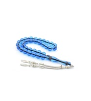 Küre Kesim Kokulu Lacivert Toz Kehribar Tesbih 10 Mm