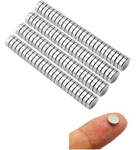 Küçük Neodim Güçlü Mıknatıslar, Çok Amaçlı Buzdolabı Mıknatısları, Küçük Yuvarlak Disk Mıknatısı, Beyaz Tahta Mıknatısları 5 mm Çap x 1 mm Kalınlık 100 Adet