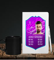 Tasarım Fut Kart Defter Kalem & Varil Kupa Hediye Seti