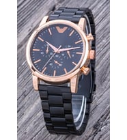 Siyah Kordon Bakır Kasa Siyah Kadran Analog Erkek Kol Saati ST-304299