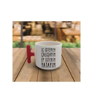 Latte & Espresso El Yapımı Iç Istemem Çalışayım Ep Isterim Yatayım Baskılı T Kulp Kupa 200 M