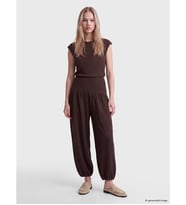 LC WAIKIKI Kahverengi Beli Lastikli Kadın Şalvar Pantolon