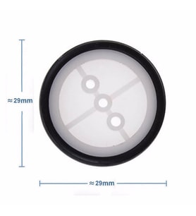 29mm Mini Rubber Tekerlek 2mm Mil Uyumlu Robot Oyuncak Wheel