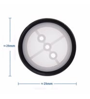 29mm Mini Rubber Tekerlek 2mm Mil Uyumlu Robot Oyuncak Wheel
