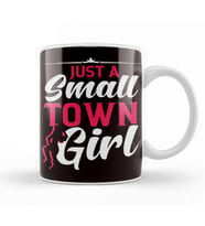 Girl Town Small Cowgirl Western Country Music Line Dancing Kupa Bardak Porselen