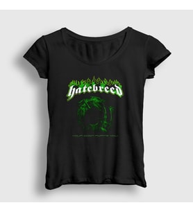 Presmono Kadın Siyah Doom Hatebreed T-Shirt 148497tt