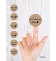 Kraft Sticker Etiket 4 cm 48 adet Güzel Günlerde Kullanın Etiket-T495 (Renksiz)