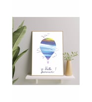 Hello Summer Balon Temalı Çerçeve Tablo