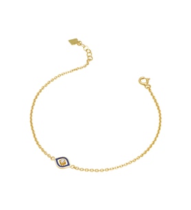 Debora Jewelry 14 Ayar Altın Göz Detaylı Zincir Bileklik