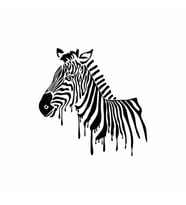 Zebra Duvar Sticker Siyah 20x20 cm