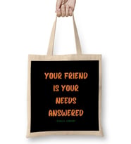 Friendship Quotes DAY ideas LOVE gift Khalil Gibran Bez Çanta Uzun Saplı