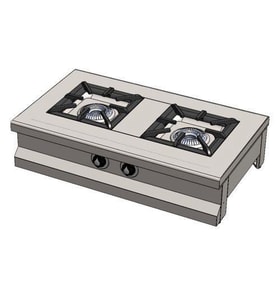 CSA Karacasan Set Üstü Çiftli 2 Gözlü Doğalgazlı Ocak100x60x25cm
