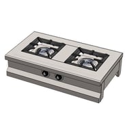 CSA Karacasan Set Üstü Çiftli 2 Gözlü Doğalgazlı Ocak100x60x25cm