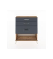 Arges Şifonyer 3 Çekmeceli 88x30x106 Çam-Antrasit