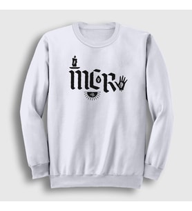 Presmono Unisex Beyaz Logo V2 My Chemical Romance Sweatshirt 71371tt (Beyaz)
