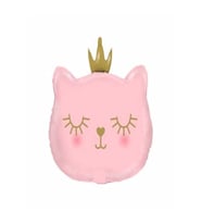 Kedi Pembe Folyo Balon