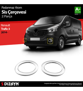 Renault Trafic Krom Sis Farı Çerçevesi 2 Prç. 2014-2020
