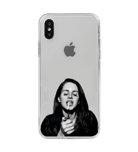 Iphone X / Xs Uyumlu Lana Del Rey Desenli Şeffaf Telefon Kılıfı