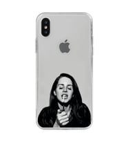 Iphone X / Xs Uyumlu Lana Del Rey Desenli Şeffaf Telefon Kılıfı