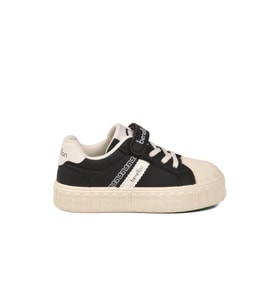United Colors Of Benetton Siyah Beyaz Cırtlı Bağcıklı Unisex Çocuk Spor Ayakkabı BNI-11558 P