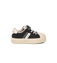 United Colors Of Benetton Siyah Beyaz Cırtlı Bağcıklı Unisex Çocuk Spor Ayakkabı BNI-11558 P
