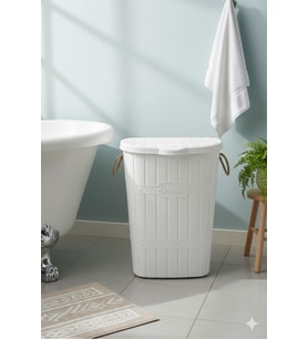 Bambu Çamaşır Sepeti, 60 Litre, Şık ve Pratik Tasarım