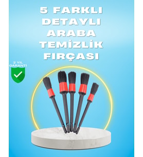 5'li Araba Temizlik Fırçaları-Farklı Boyutlu Fırçalarla Derinlemesine Temizlik