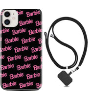 Apple iPhone 11 12 13 Mini Kılıf Boyun Askılı Silikon Barbie 1404