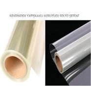 Mobilya,Masa,Cam Yüzeyi Koruma Kendinden Yapışkanlı Şeffaf Folyo 50 Cm-1 Metre
