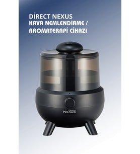 2 Litre Ultrasonik Buhar ve Aromaterapi Cihazı, Siyah, 6 Kademeli