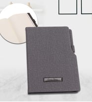 Kişiye Özel Termo Deri Defter (Gri)