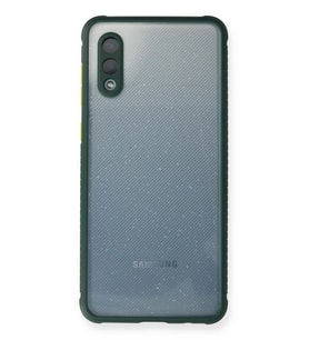Durukar® Samsung Galaxy A02 Kılıf Miami Şeffaf Silikon - Koyu Yeşil