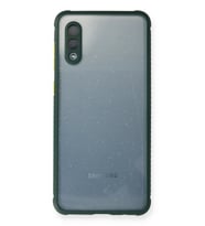 Durukar® Samsung Galaxy A02 Kılıf Miami Şeffaf Silikon - Koyu Yeşil