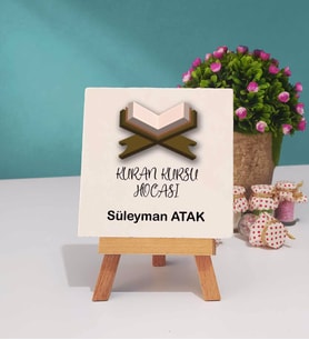 Kuran Kursu Hocası Dekoratif Taş Baskı