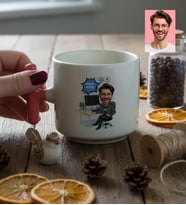 Kişiye Özel Karikatürlü Erkek Yazılım Mühendisi T Kupa Mühendisler Günü Hediyesi