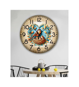 bilge Tasarım retro Duvar Saati 35 x 35 CM (Karışık)