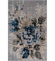 Eliana Home Baskılı, Yıkanabilir Kaymaz Taban Salon Halısı LNA0556 100x150 cm (Gri)