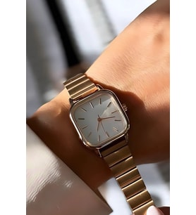 Kare Minimal Zarif Kol Saati & Gold Klasik Saat, Vintage Kadın Saat