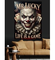 Mr Lucky Life Is Game Dekoratif Kanvas - Mdf Ahşap Tablo