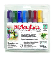 Zig Acrylista Marker Akrilik Boyama Kalemi 6 mm Kesik Uç 8 RENK SET BASIC 