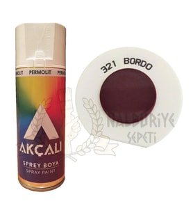 Akçalı Akrilik Sprey Boya BORDO 400 ml - 321