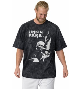Tasarım Linkin Park Rock Metal Müzik Grubu Baskılı Unisex Oversize Vintage Yıkamalı Tişört