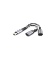 Type-C To 2 x Type-C F Kablo Car Şarj Siyah GJ-015