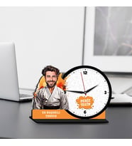 Erkek Judocuya Hediye Karikatürlü MDF Masa Saati