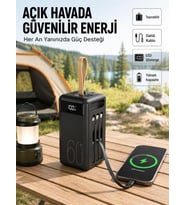 LED Ekranlı Çok Fonksiyonlu Taşınabilir Şarj Ünitesi Powerbank Yeni Nesil