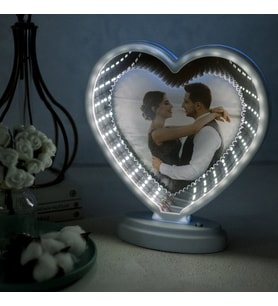 Kişiye Özel Fotoğraflı Sihirli Led Ayna Çerçeve Ve Gece Lambası