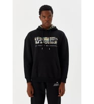 No Fear Erkek Sweatshirt Kapüşonlu Siyah M500225