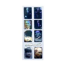 Sticker Kabartmalı Stiker Defter, Planlayıcı Etiket Atatürk İmza 16x7 cm