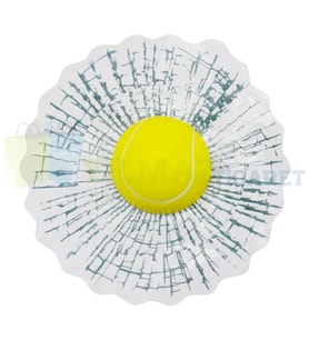 Araba Cam Tenis Topu Arka Cam Oto Sticker 3d Yapıştırma Sarı Renk Yüksek Kalite 17 x 17 Cm